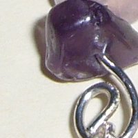 Rose quartz and amethyst chip bracelet and earring set